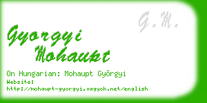gyorgyi mohaupt business card